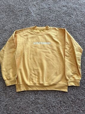 Wild Honey Yellow Crewneck Sweatshirt